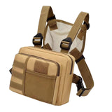 Maxbell Men Women Chest Rig Bag Holder Front Pack Pouch for Running Exercise Fishing Khaki
