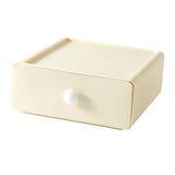 Maxbell Vanity Storage Box School Desktop Kitchen Case Bedroom Desk Organizer Drawer Milky White