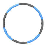 Maxbell Weighted Fitness Hoop Training Comfortable Exercise Hoop for Travel Home Gym Blue and gray