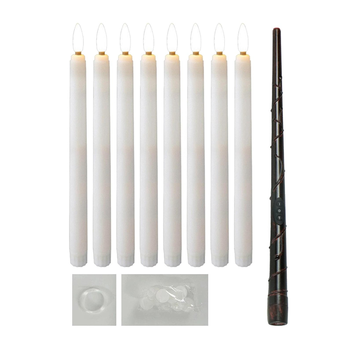 Maxbell Floating Candles with Remote Flameless LED Hanging Candles for Birthday Gift white