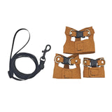 Maxbell Reptile Leash Harness Portable Outdoor Traction Rope for Amphibians Brown