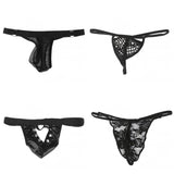 Maxbell 4PCS Hot Sexy Mens Underwear G-String Briefs Sexy Tanga Bikini Thongs Lingerie