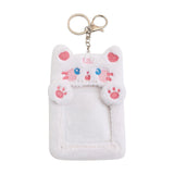 Maxbell Plush Photocard Holder Keychain for Baseball Cards Driver Licenses Bus Cards Cat