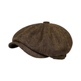 Beret Hat Summer Cabbie Driving Hat Flat Hat for Driving Camping Accessories Coffee Color