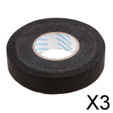 Maxbell 3xAutomotive Car Cable Looms Harness Wiring Tape Adhesive Fleece Cloth Black