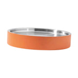 Maxbell Stainless Steel Chilled Serving Tray Platter Seafood Serving Dish for Fruits Orange S