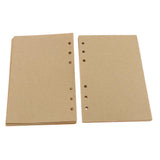 Maxbell Maxbell 80 Sheets Refillable Kraft Paper Inserts for Notebook Binder A6 Size 6 Holes