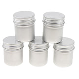 Maxbell 10x50ML PCS Aluminum Cans Pots Screw Lids Cream Tea Powder Wax Jar Container