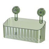 Maxbell Shower Basket Suction Cup Wall Mounted Modern for Bathroom Apartment Kitchen Green