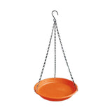 Maxbell Birds Feeder and Birdbath Bowl with Chains Bird Food Tray for Gift Lawn Yard Brown Red
