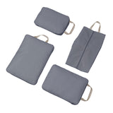 Maxbell 4 Pieces Packing Cubes Suitcase Pouch for Family Breaks Business Trips Beach Gray
