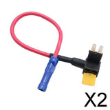 Maxbell 2xBlade Style ATR APT Micro 2 Fuse Tap Holder With 5AMP Fuse Circuit Adapter