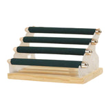 Maxbell Rings Display Stand Unique 4 Tiers Jewelry Organizer for Home Bedroom Vanity Dark Green