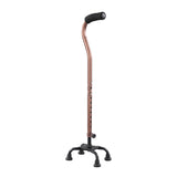 Maxbell Maxbell Quad Cane Anti Slip for Men Women for Extra Stability with Four Pronged Base bronze bent