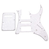 White Pearl Guitar HSH Pickguard Protector Back Cover w/ Screws for Ibanze