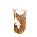 Maxbell Macrame Wall Hanging Art Braided Tassels for Background Wedding Nursery Room Khaki