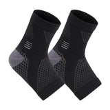 Maxbell Ankle Compression Socks Sweat Absorbing Breathable for Men/Women Ankle Brace M Black