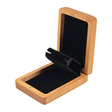Maxbell Earring Stud Box Small Jewelry Organizer for Anniversary Engagement Birthday Cherry Wood