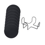 Maxbell 8Pcs Drink Coasters Gift Decor Mug Coaster for Coffee Table Desk Hot or Cold With Holder