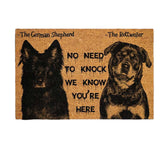 Maxbell Dog Door Mat Comfortable Decor Gift Front Door Mat for Bedroom Home Entrance 2 Dogs