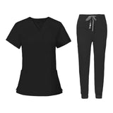 Maxbell 2xNursing Uniforms Scrub Set Nurse Top and Pants for Pet Shop SPA Cosmetology