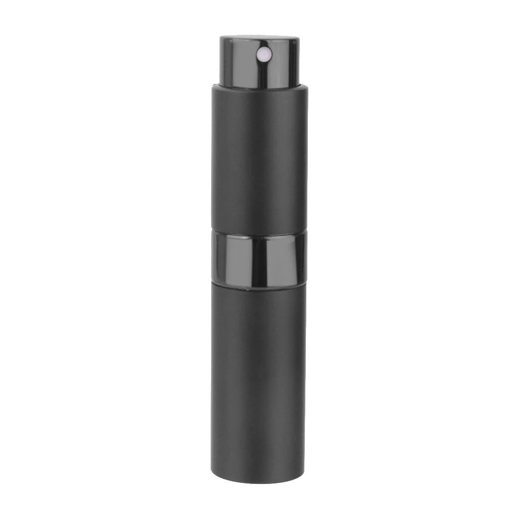 8ml Refillable Rotation Perfume Atomizer Empty Spray Bottle - Black