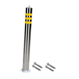 Maxbell Safety Bollard Post Sign Ports Driveway Stainless Steel Parking Barrier Pole 7.6cmx75cm with Loop