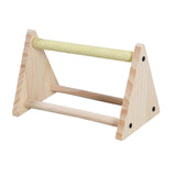 Maxbell Wood Parrot Stand Training Sturdy Claw Grinding for Cockatiel Finch Parakeet Yellow