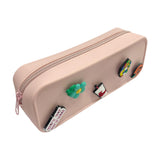 Maxbell DIY Silicone Pencil Case Waterproof Makeup Pouch for Children Women Students Pink