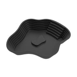 Maxbell Reptile Food Water Bowl with Ramp Turtle Bathing Pool for Turtle Snake Gecko Black