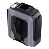 Maxbell Waist Fan 100 Gears Flashlight Cooling Fan for Backpacking Courier Farm Work Grey