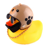 Maxbell 2xhelmet Horn Little Yellow Duck Bamboo Raft Motorcycle Car Decoration G