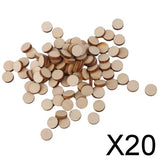 Maxbell 20xUnfinished wood circles Round Shape Pieces For Scrapbooking 100pcs 10mm