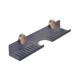 Maxbell Suction Cup Shower Shelf Portable Bathroom Organizer for Kitchen Dorm Toilet Gray Length 40cm