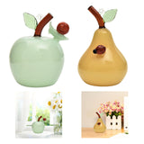 Fruit Statue Artwork Collection Glass Figurine for Housewarming Desk Cabinet Apple