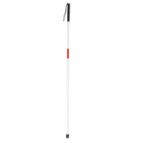 Maxbell Maxbell Foldable Blind Crutch Cane White Walking Stick Reflective Red 4 Sections