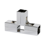 Maxbell Clamp Connector for 1" x 1" Square Tube Easily Install Sturdy Aluminum Alloy Silvery T Shape