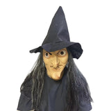 Maxbell Halloween Scary Witch Mask Prop Soft Stretchy Versatile Old Woman Witch Mask Style B