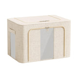 Maxbell Clothes Storage Bin Visible Closet Organizer for Blanket Clothing Bed Sheets 24L Light Yellow