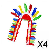 Maxbell 4xFeather Headdress Indian Hat Headwear for Performance Party Carnival Costume Style D