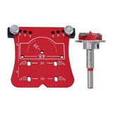 Maxbell 35mm Hinge Hole Opener Woodworking Flexible Hinge Drilling Positioning Plate Red  Drill Bit