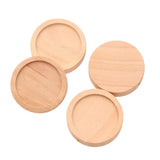 Maxbell 20pcs Natural Wooden Material Round Blank Charms Pendants Setting Base Cabochon Tray For Jewelry 30mm Bracelets Necklace DIY - Aladdin Shoppers