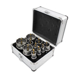 Maxbell Drill Drill Set with Storage Box Carbide Saw Kit for Wood Brass