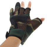 Maxbell Maxbell Outdoor Non Slip 2 Finger Fishing Gloves Hand Protection Waterproof Green