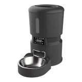 Maxbell 4L Cat Feeder Voice Function Non Slip Cat Feeder Automatic for Kitty Dog Pet black