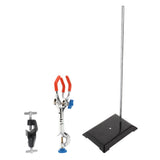 Maxbell Laboratory Dual Adjustable 3-Prong Extension Flask Clip Clamp Lab Stand