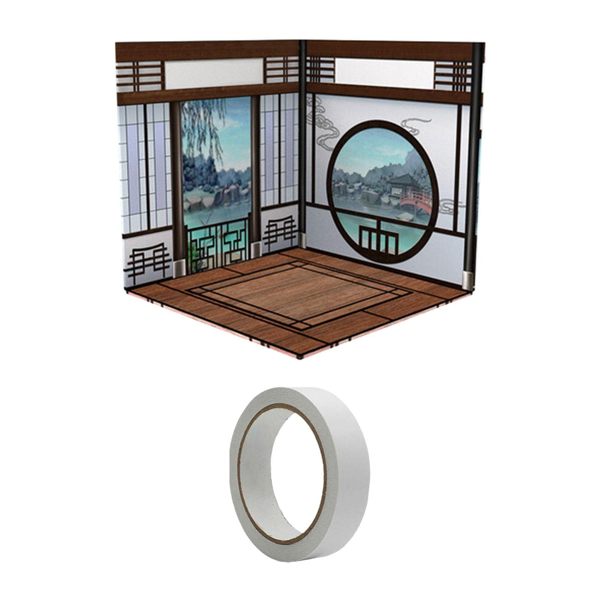 Maxbell 1:12 Backdrop Organizer Display for Action Figures Ob11 BJD Dolls Models Car Chinese House