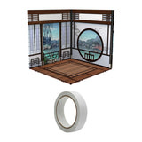 Maxbell 1:12 Backdrop Organizer Display for Action Figures Ob11 BJD Dolls Models Car Chinese House
