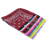 Maxbell 12pcs/set Dozen Paisley Bandanas, Cowboy Head Scarf Cowgirl Headband Necktie - Aladdin Shoppers