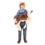 Maxbell 2Pcs Simulation People Model Figure Farmer Peasant Toy - Farmer with Animal